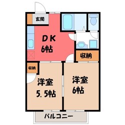 江曽島駅 徒歩29分 2階の物件間取画像